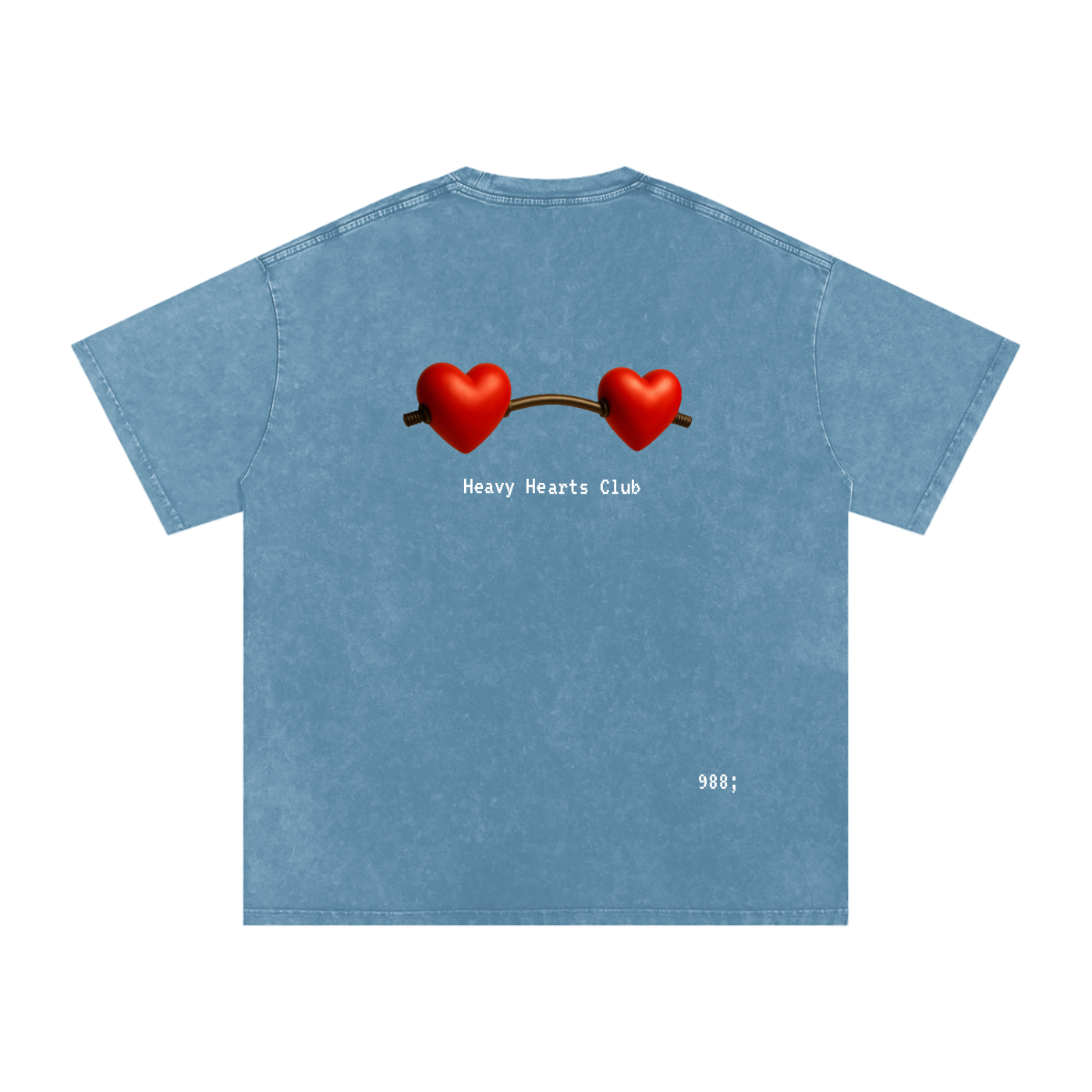 Heavy Hearts Club - Acid Wash Oversize T-Shirt - 250 GSM