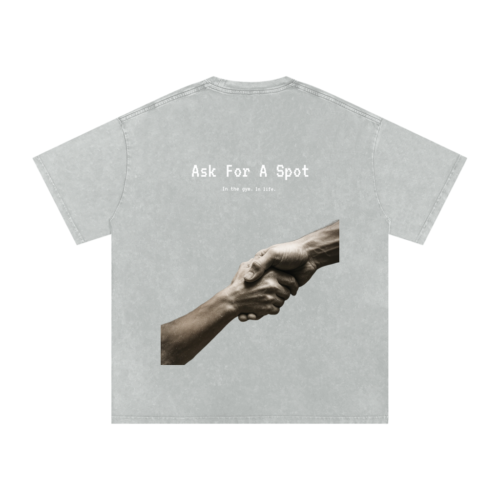 Ask For A Spot - Acid Wash Oversize T-Shirt - 250 GSM