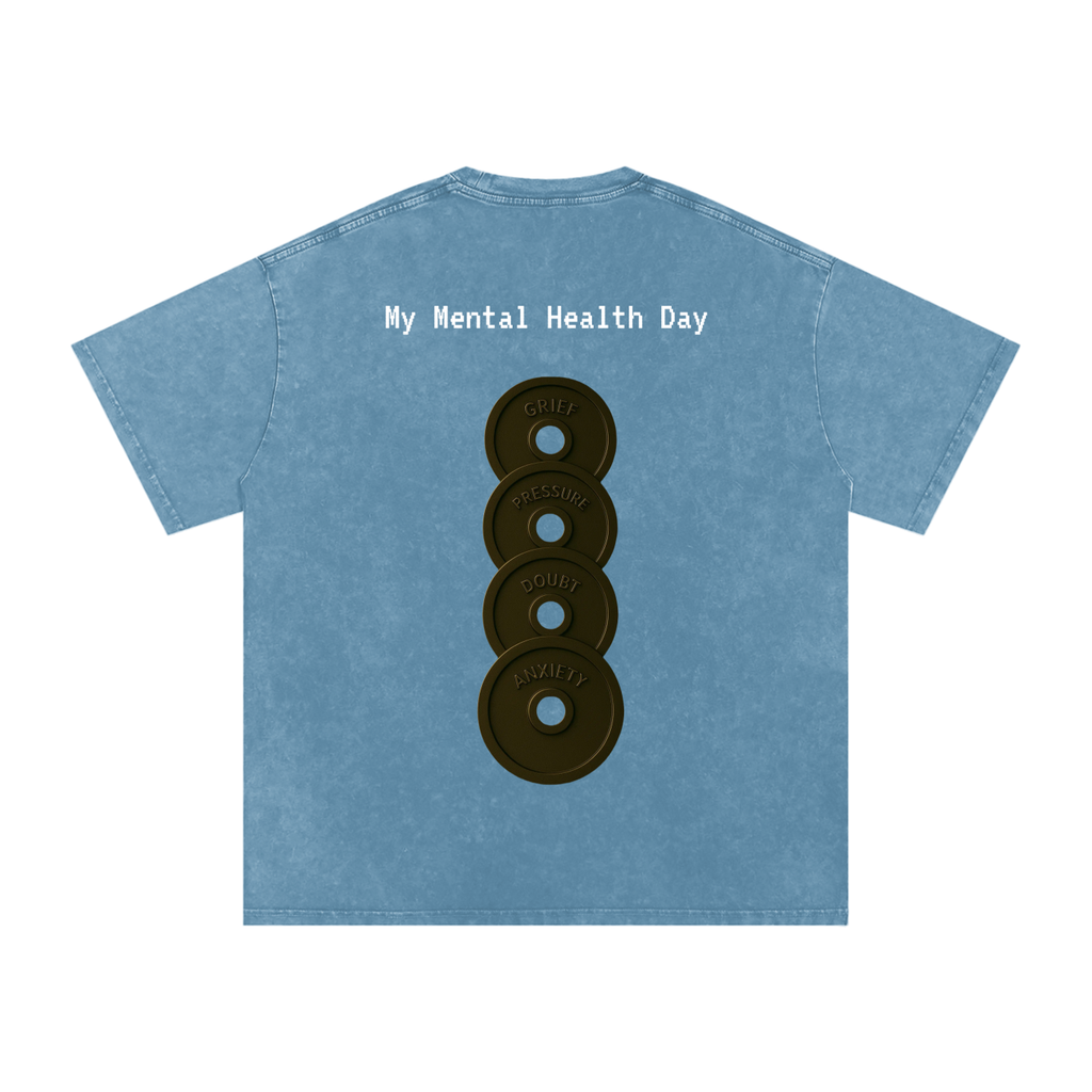 Mental Health Day - Acid Wash Oversize T-Shirt - 250 GSM