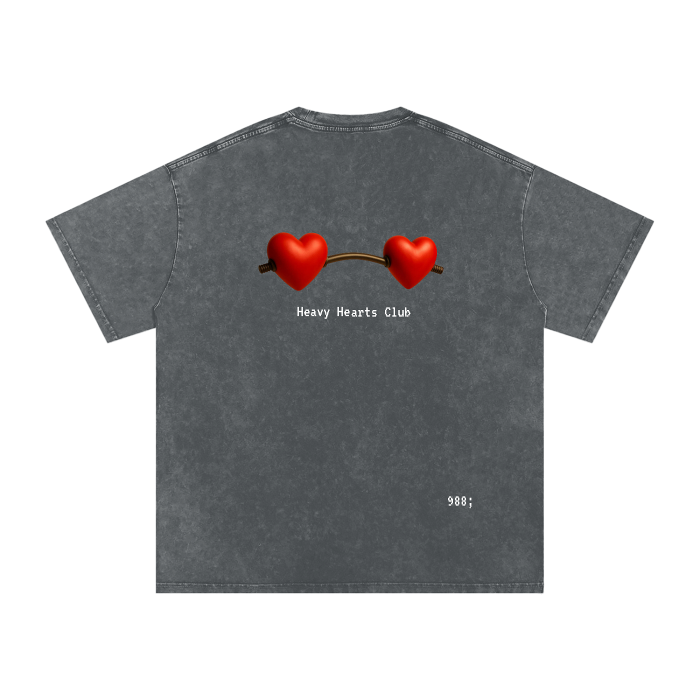 Heavy Hearts Club - Acid Wash Oversize T-Shirt - 250 GSM