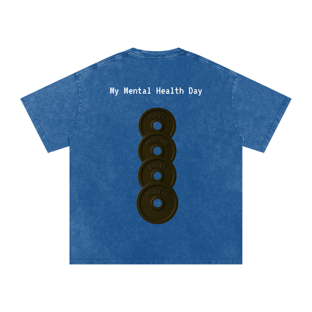 Mental Health Day - Acid Wash Oversize T-Shirt - 250 GSM