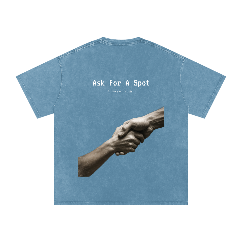 Ask For A Spot - Acid Wash Oversize T-Shirt - 250 GSM