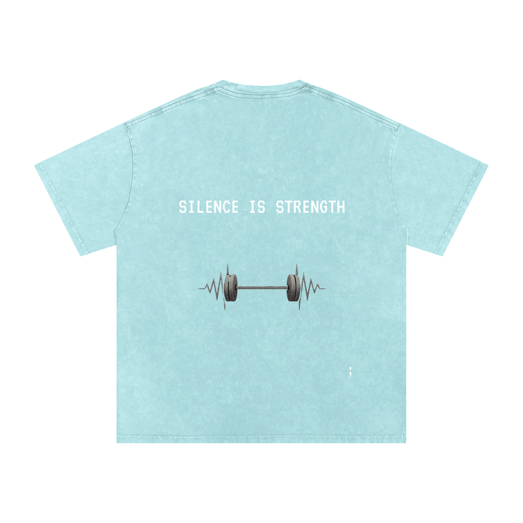 Silence is Strength - Acid Wash Oversize T-Shirt - 250 GSM