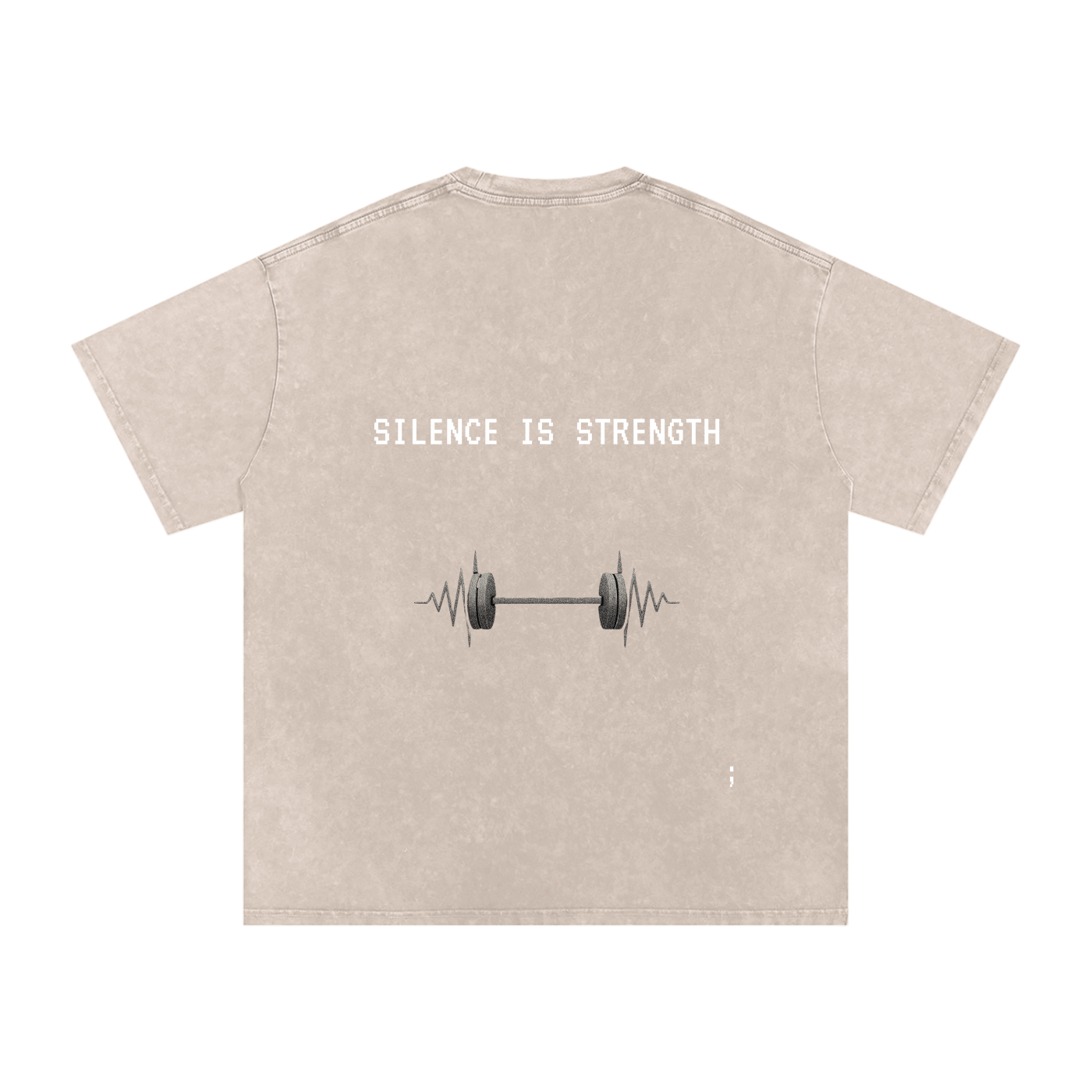 Silence is Strength - Acid Wash Oversize T-Shirt - 250 GSM