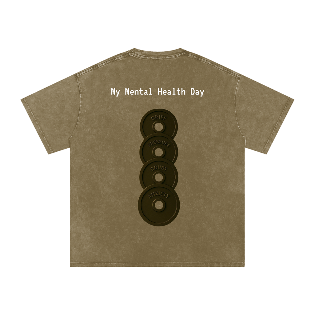 Mental Health Day - Acid Wash Oversize T-Shirt - 250 GSM