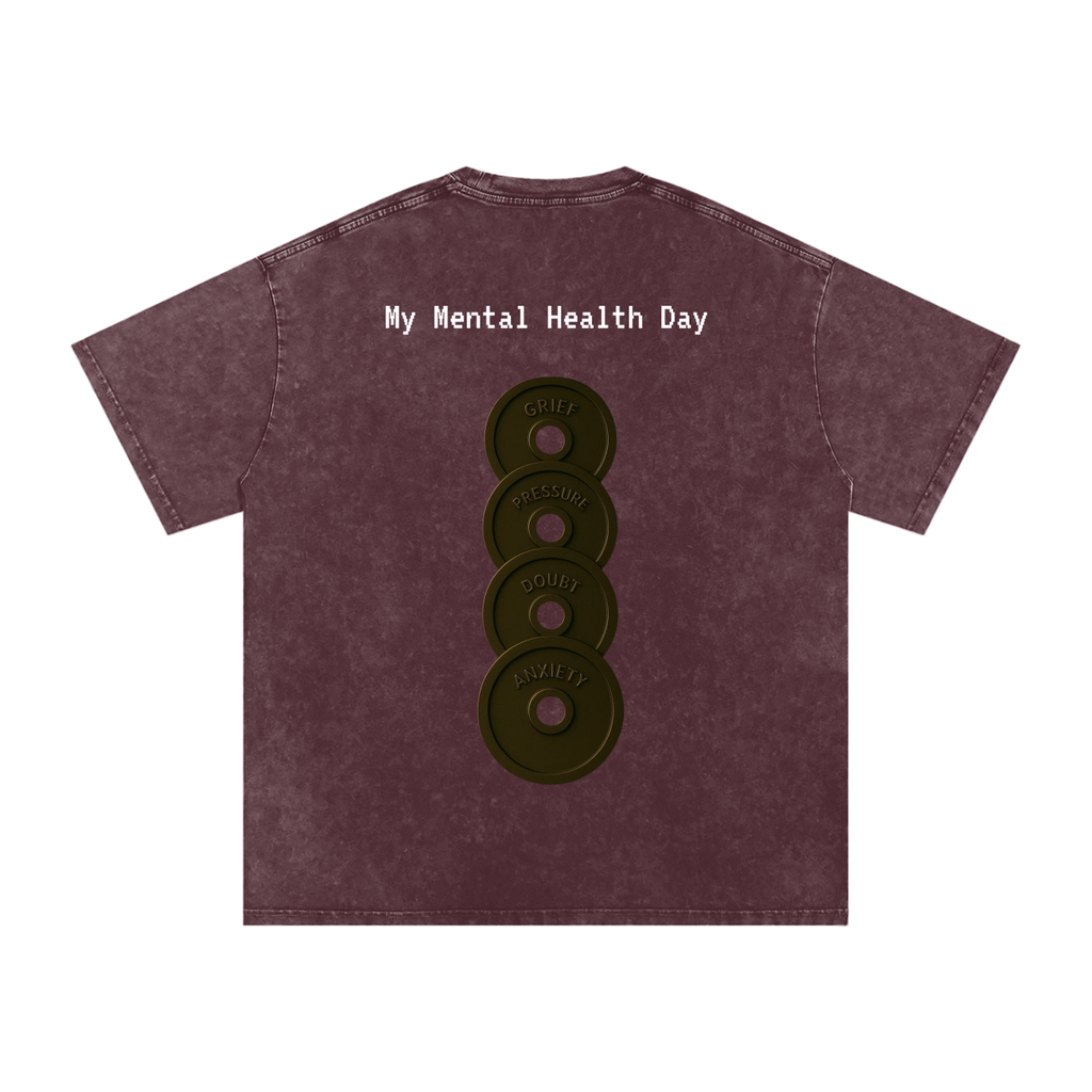 Mental Health Day - Acid Wash Oversize T-Shirt - 250 GSM