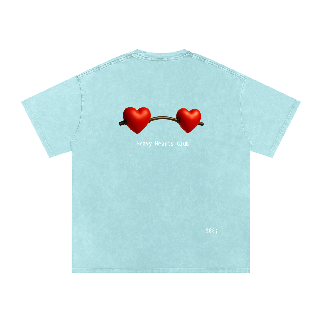 Heavy Hearts Club - Acid Wash Oversize T-Shirt - 250 GSM