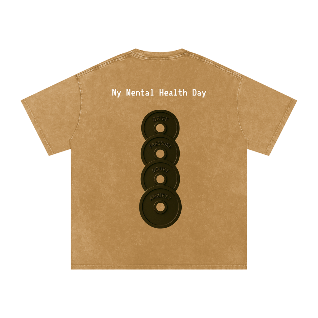 Mental Health Day - Acid Wash Oversize T-Shirt - 250 GSM