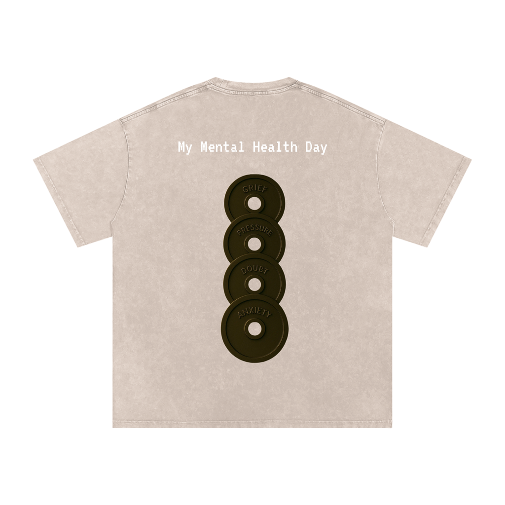 Mental Health Day - Acid Wash Oversize T-Shirt - 250 GSM