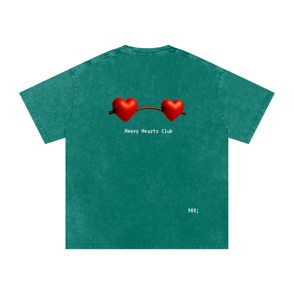 Heavy Hearts Club - Acid Wash Oversize T-Shirt - 250 GSM