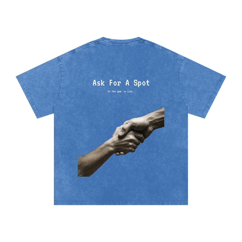 Ask For A Spot - Acid Wash Oversize T-Shirt - 250 GSM