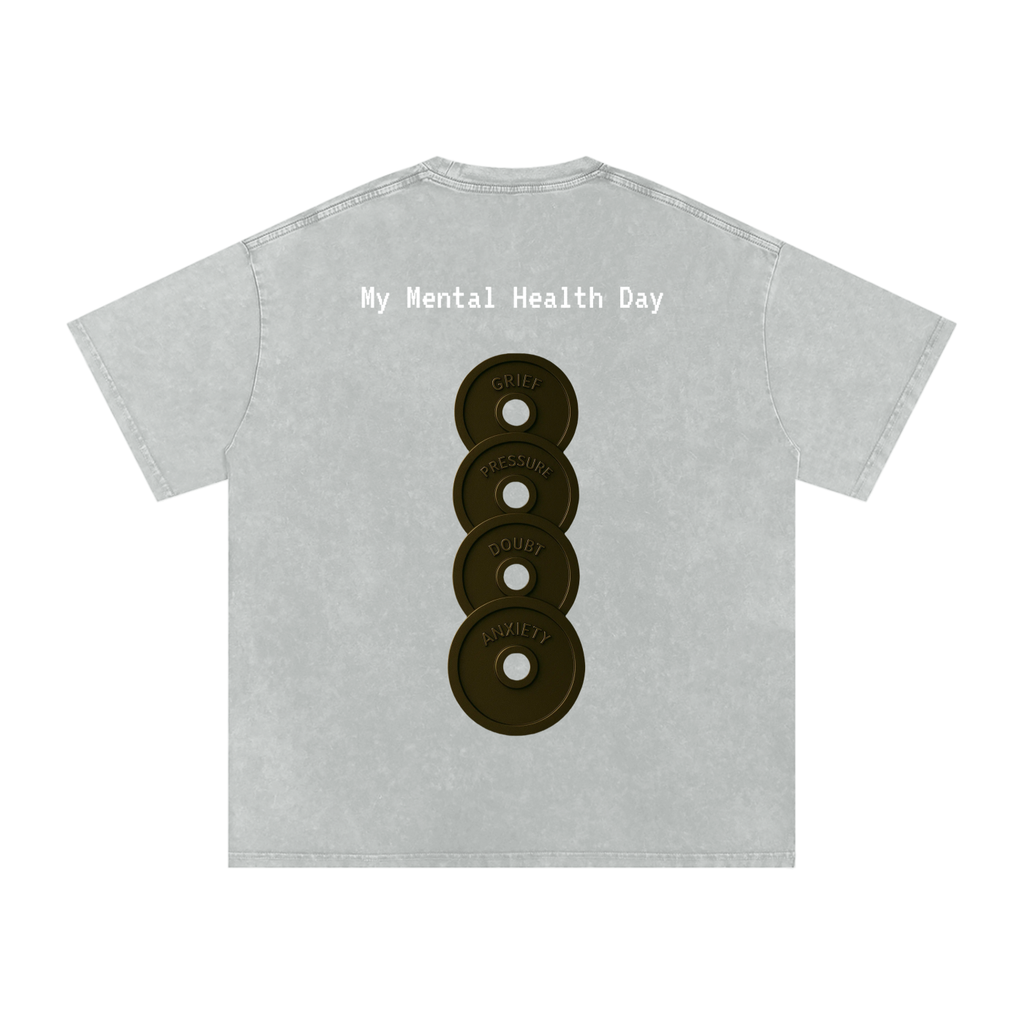 Mental Health Day - Acid Wash Oversize T-Shirt - 250 GSM