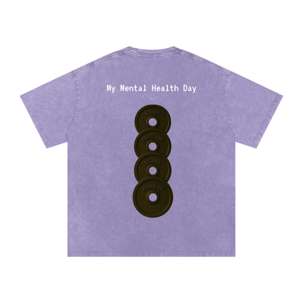 Mental Health Day - Acid Wash Oversize T-Shirt - 250 GSM