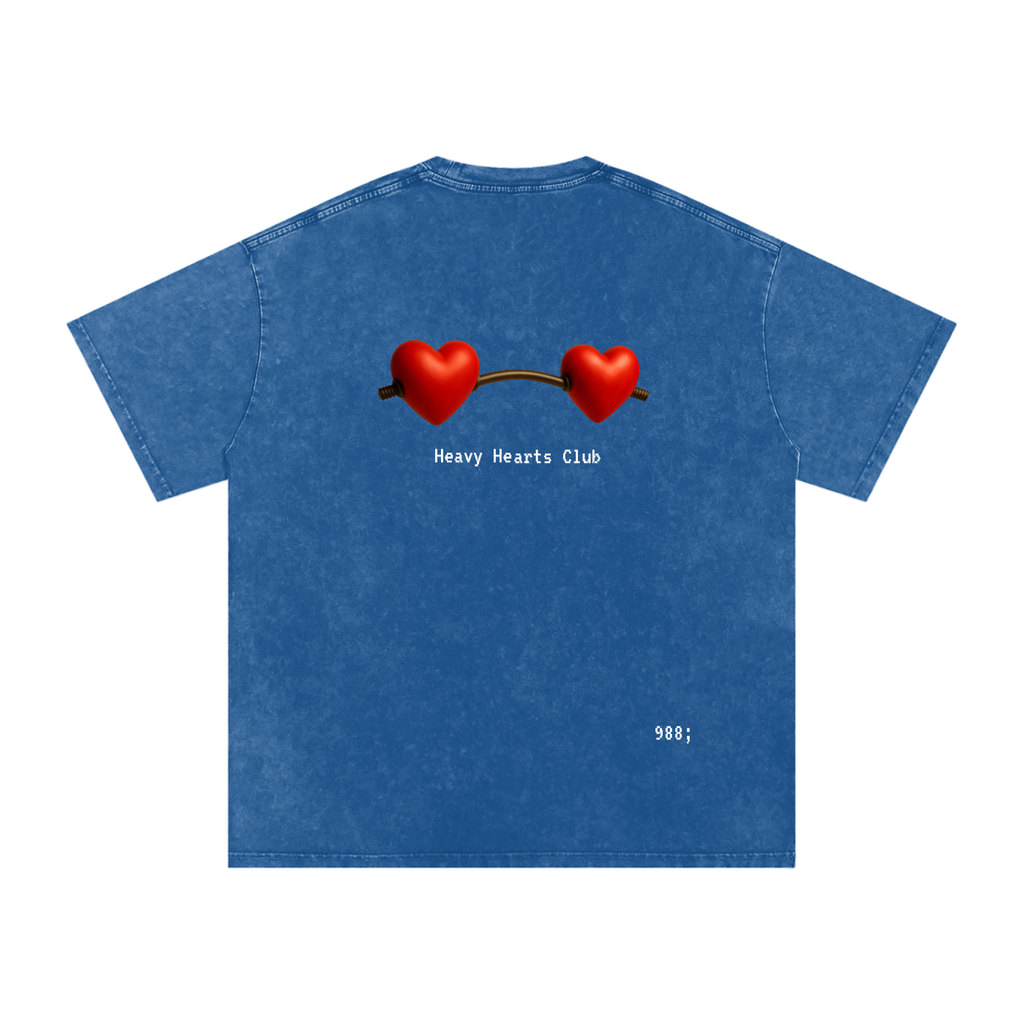 Heavy Hearts Club - Acid Wash Oversize T-Shirt - 250 GSM