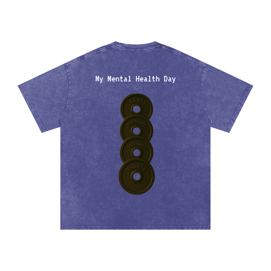 Mental Health Day - Acid Wash Oversize T-Shirt - 250 GSM