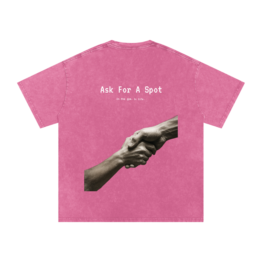 Ask For A Spot - Acid Wash Oversize T-Shirt - 250 GSM