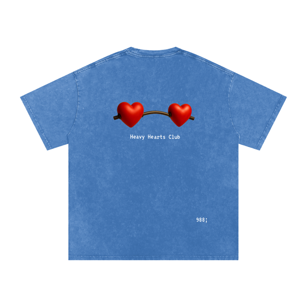 Heavy Hearts Club - Acid Wash Oversize T-Shirt - 250 GSM