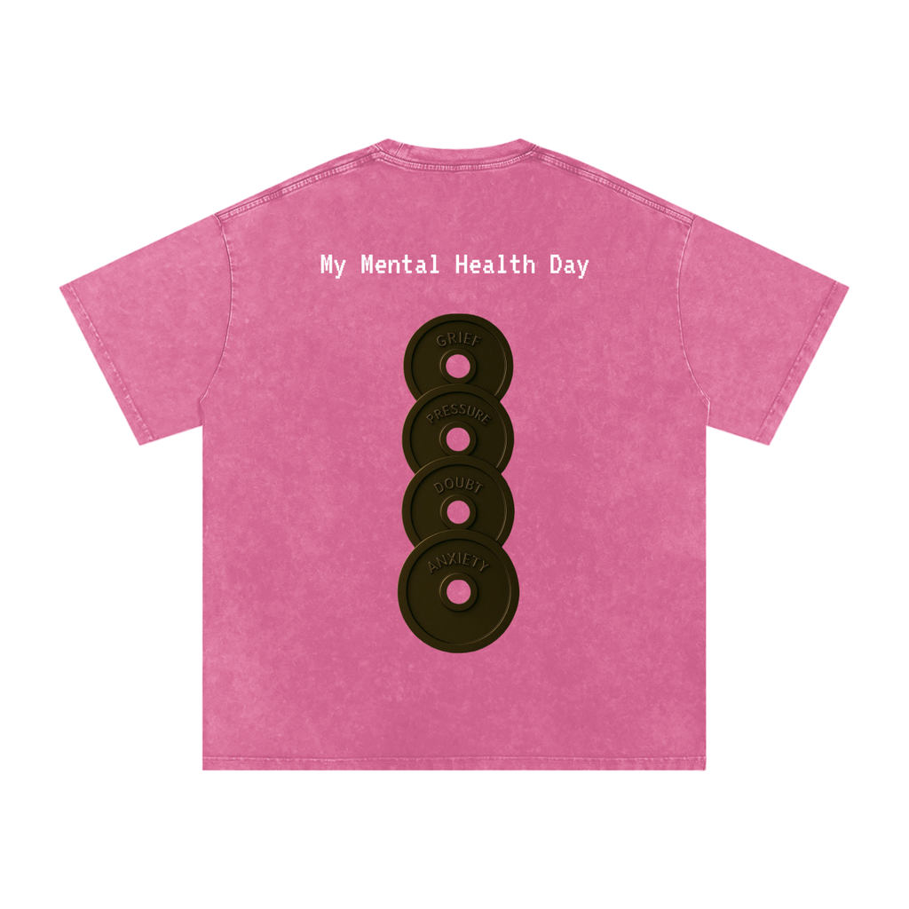 Mental Health Day - Acid Wash Oversize T-Shirt - 250 GSM